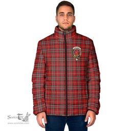 Scottish Stuart of Bute Clan Crest Tartan Padded Jacket with Family Crest - Tartan Plaid Jacket ScotsTee Shop - Tartan Plaid - scotstee.com