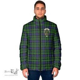 Scottish Rollo Clan Crest Tartan Padded Jacket with Family Crest - Tartan Plaid Jacket ScotsTee Shop - Tartan Plaid - scotstee.com