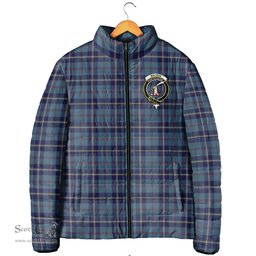 Scottish MacRaes of America Clan Crest Tartan Padded Jacket with Family Crest - Tartan Plaid Jacket ScotsTee Shop - Tartan Plaid - scotstee.com