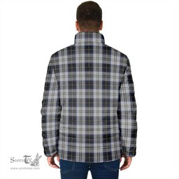 Scottish Menzies Black Dress Clan Crest Tartan Padded Jacket with Family Crest - Tartan Plaid Jacket ScotsTee Shop - Tartan Plaid - scotstee.com