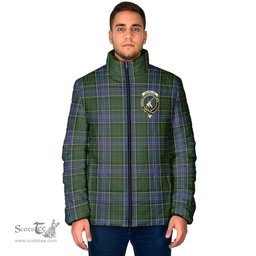 Scottish MacMillan Hunting Clan Crest Tartan Padded Jacket with Family Crest - Tartan Plaid Jacket ScotsTee Shop - Tartan Plaid - scotstee.com