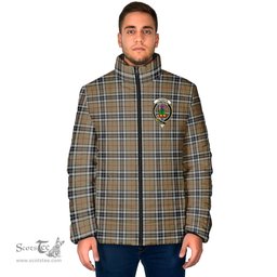 Scottish Thomson Camel Clan Crest Tartan Padded Jacket with Family Crest - Tartan Plaid Jacket ScotsTee Shop - Tartan Plaid - scotstee.com