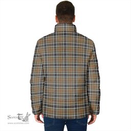 Scottish Thomson Camel Clan Crest Tartan Padded Jacket with Family Crest - Tartan Plaid Jacket ScotsTee Shop - Tartan Plaid - scotstee.com