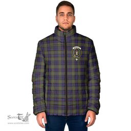 Scottish MacLellan Clan Crest Tartan Padded Jacket with Family Crest - Tartan Plaid Jacket ScotsTee Shop - Tartan Plaid - scotstee.com