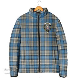 Scottish Napier Ancient Clan Crest Tartan Padded Jacket with Family Crest - Tartan Plaid Jacket ScotsTee Shop - Tartan Plaid - scotstee.com