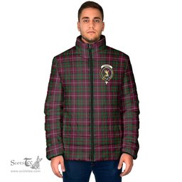Scottish Stewart of Bute Hunting Clan Crest Tartan Padded Jacket with Family Crest - Tartan Plaid Jacket ScotsTee Shop - Tartan Plaid - scotstee.com