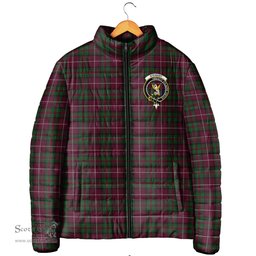 Scottish Stewart of Bute Hunting Clan Crest Tartan Padded Jacket with Family Crest - Tartan Plaid Jacket ScotsTee Shop - Tartan Plaid - scotstee.com
