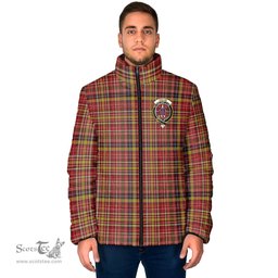 Scottish Ogilvie (Ogilvy) of Strathallan Clan Crest Tartan Padded Jacket with Family Crest - Tartan Plaid Jacket ScotsTee Shop - Tartan Plaid - scotstee.com