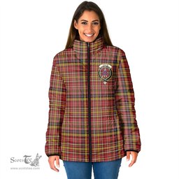 Scottish Ogilvie (Ogilvy) of Strathallan Clan Crest Tartan Padded Jacket with Family Crest - Tartan Plaid Jacket ScotsTee Shop - Tartan Plaid - scotstee.com