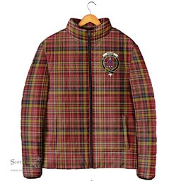 Scottish Ogilvie (Ogilvy) of Strathallan Clan Crest Tartan Padded Jacket with Family Crest - Tartan Plaid Jacket ScotsTee Shop - Tartan Plaid - scotstee.com