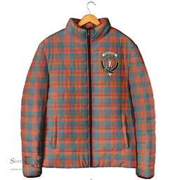 Scottish Robertson Ancient Clan Crest Tartan Padded Jacket with Family Crest - Tartan Plaid Jacket ScotsTee Shop - Tartan Plaid - scotstee.com
