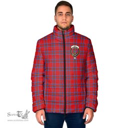 Scottish Rait Clan Crest Tartan Padded Jacket with Family Crest - Tartan Plaid Jacket ScotsTee Shop - Tartan Plaid - scotstee.com