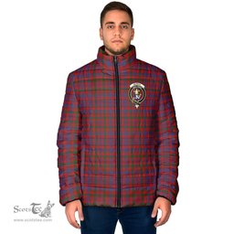 Scottish Murray of Tullibardine Clan Crest Tartan Padded Jacket with Family Crest - Tartan Plaid Jacket ScotsTee Shop - Tartan Plaid - scotstee.com