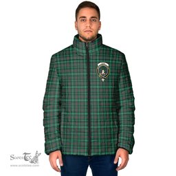 Scottish Ross Hunting Modern Clan Crest Tartan Padded Jacket with Family Crest - Tartan Plaid Jacket ScotsTee Shop - Tartan Plaid - scotstee.com