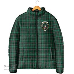 Scottish Ross Hunting Modern Clan Crest Tartan Padded Jacket with Family Crest - Tartan Plaid Jacket ScotsTee Shop - Tartan Plaid - scotstee.com