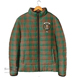 Scottish Menzies Green Ancient Clan Crest Tartan Padded Jacket with Family Crest - Tartan Plaid Jacket ScotsTee Shop - Tartan Plaid - scotstee.com
