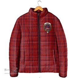 Scottish Rose of Kilravock Clan Crest Tartan Padded Jacket with Family Crest - Tartan Plaid Jacket ScotsTee Shop - Tartan Plaid - scotstee.com
