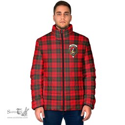 Scottish Wallace Weathered Clan Crest Tartan Padded Jacket with Family Crest - Tartan Plaid Jacket ScotsTee Shop - Tartan Plaid - scotstee.com