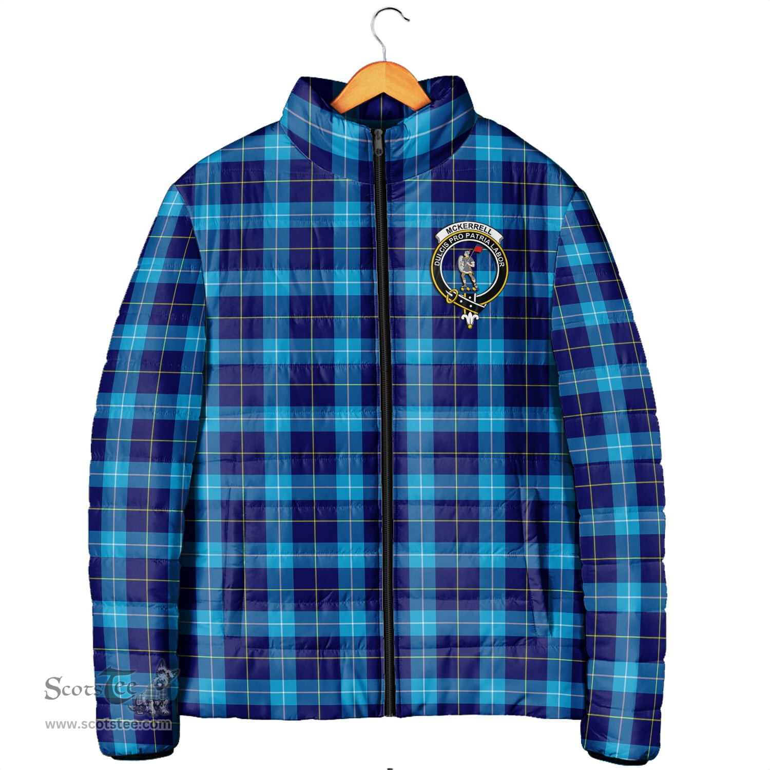 Scottish McKerrell Clan Crest Tartan Padded Jacket with Family Crest - Tartan Plaid Jacket ScotsTee Shop - Tartan Plaid - scotstee.com