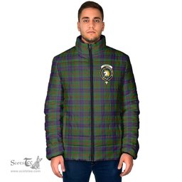 Scottish Stewart of Appin Hunting Clan Crest Tartan Padded Jacket with Family Crest - Tartan Plaid Jacket ScotsTee Shop - Tartan Plaid - scotstee.com
