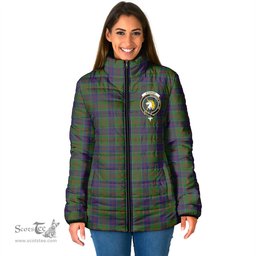 Scottish Stewart of Appin Hunting Clan Crest Tartan Padded Jacket with Family Crest - Tartan Plaid Jacket ScotsTee Shop - Tartan Plaid - scotstee.com