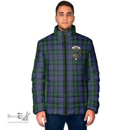 Scottish MacPhail Hunting Clan Crest Tartan Padded Jacket with Family Crest - Tartan Plaid Jacket ScotsTee Shop - Tartan Plaid - scotstee.com