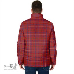 Scottish Rose Clan Crest Tartan Padded Jacket with Family Crest - Tartan Plaid Jacket ScotsTee Shop - Tartan Plaid - scotstee.com