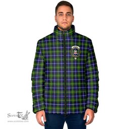 Scottish MacNeil of Barra Modern Clan Crest Tartan Padded Jacket with Family Crest - Tartan Plaid Jacket ScotsTee Shop - Tartan Plaid - scotstee.com