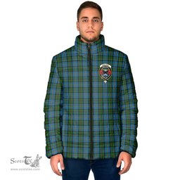 Scottish MacLeod Green Clan Crest Tartan Padded Jacket with Family Crest - Tartan Plaid Jacket ScotsTee Shop - Tartan Plaid - scotstee.com