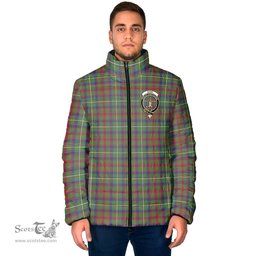 Scottish Shaw Green Modern Clan Crest Tartan Padded Jacket with Family Crest - Tartan Plaid Jacket ScotsTee Shop - Tartan Plaid - scotstee.com