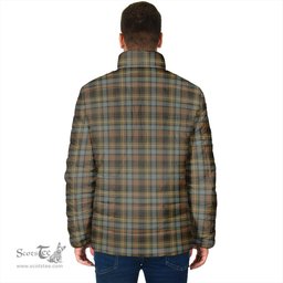 Scottish Stewart Hunting Weathered Clan Tartan Padded Jacket - Tartan Plaid Jacket Scotstee Shop - Tartan Plaid - scotstee.com