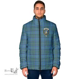 Scottish Matheson Hunting Ancient Clan Crest Tartan Padded Jacket with Family Crest - Tartan Plaid Jacket ScotsTee Shop - Tartan Plaid - scotstee.com
