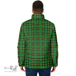 Scottish Wallace Hunting Green Clan Tartan Padded Jacket - Tartan Plaid Jacket Scotstee Shop - Tartan Plaid - scotstee.com