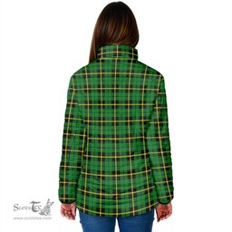 Scottish Wallace Hunting Green Clan Tartan Padded Jacket - Tartan Plaid Jacket Scotstee Shop - Tartan Plaid - scotstee.com