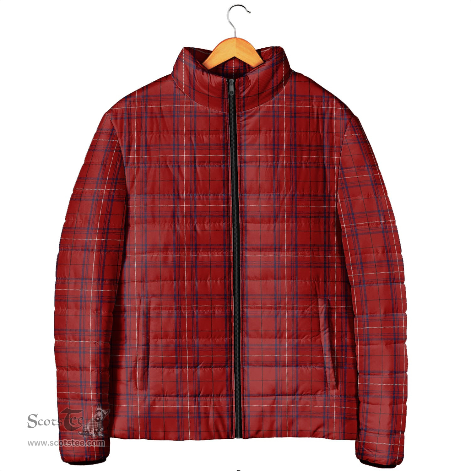 Scottish Rose of Kilravock Clan Tartan Padded Jacket - Tartan Plaid Jacket Scotstee Shop - Tartan Plaid - scotstee.com