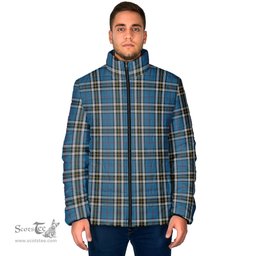Scottish Thomson Dress Blue Clan Tartan Padded Jacket - Tartan Plaid Jacket Scotstee Shop - Tartan Plaid - scotstee.com