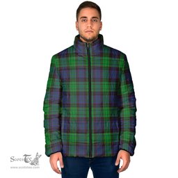 Scottish Stewart Old Modern Clan Tartan Padded Jacket - Tartan Plaid Jacket Scotstee Shop - Tartan Plaid - scotstee.com