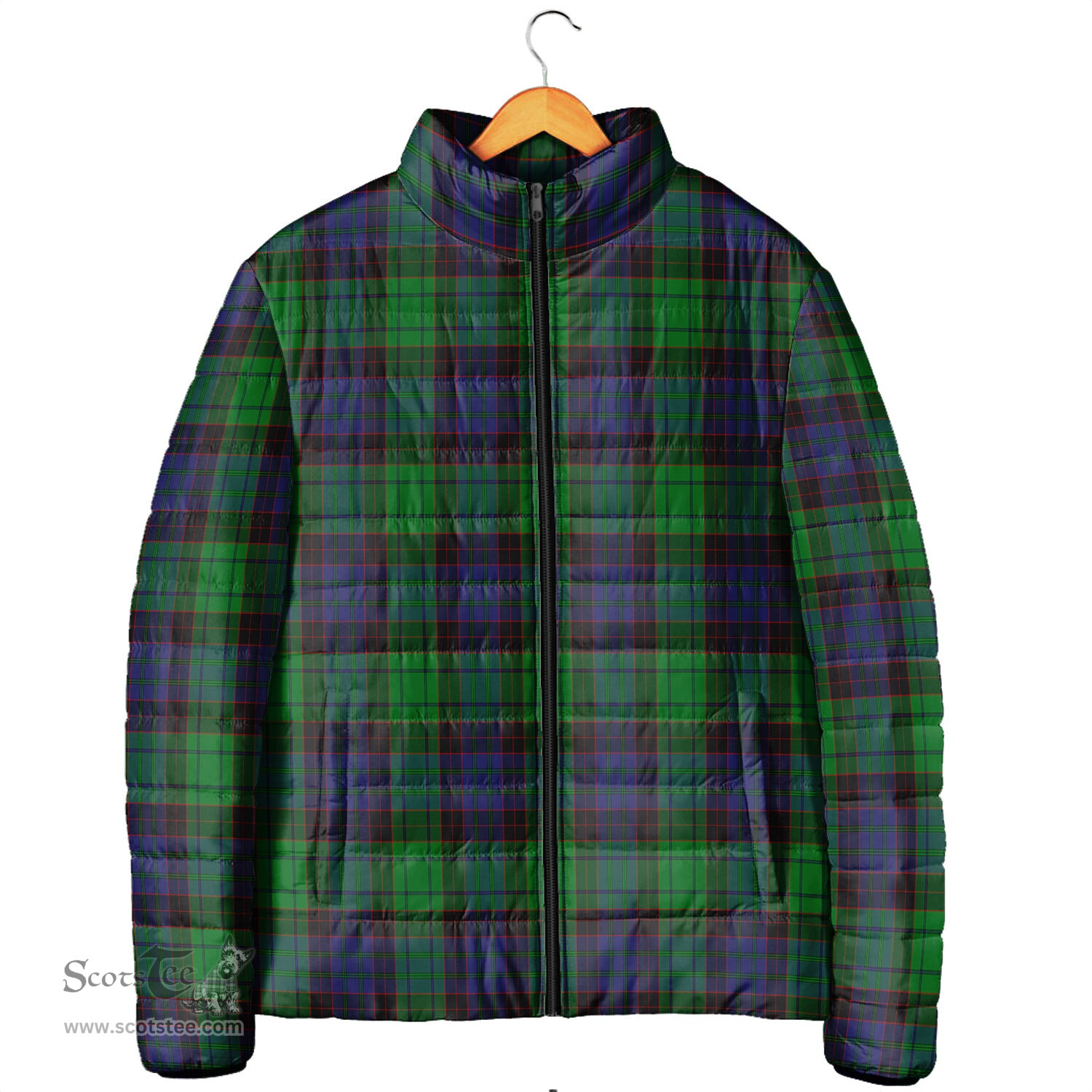 Scottish Stewart Old Modern Clan Tartan Padded Jacket - Tartan Plaid Jacket Scotstee Shop - Tartan Plaid - scotstee.com