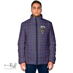 Scottish MacLaine of Lochbuie Clan Crest Tartan Padded Jacket with Family Crest - Tartan Plaid Jacket ScotsTee Shop - Tartan Plaid - scotstee.com