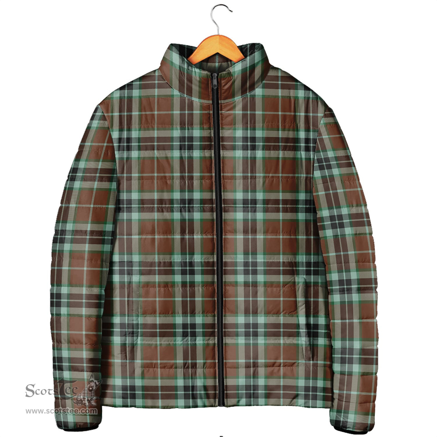 Scottish Thomson Hunting Modern Clan Tartan Padded Jacket - Tartan Plaid Jacket Scotstee Shop - Tartan Plaid - scotstee.com
