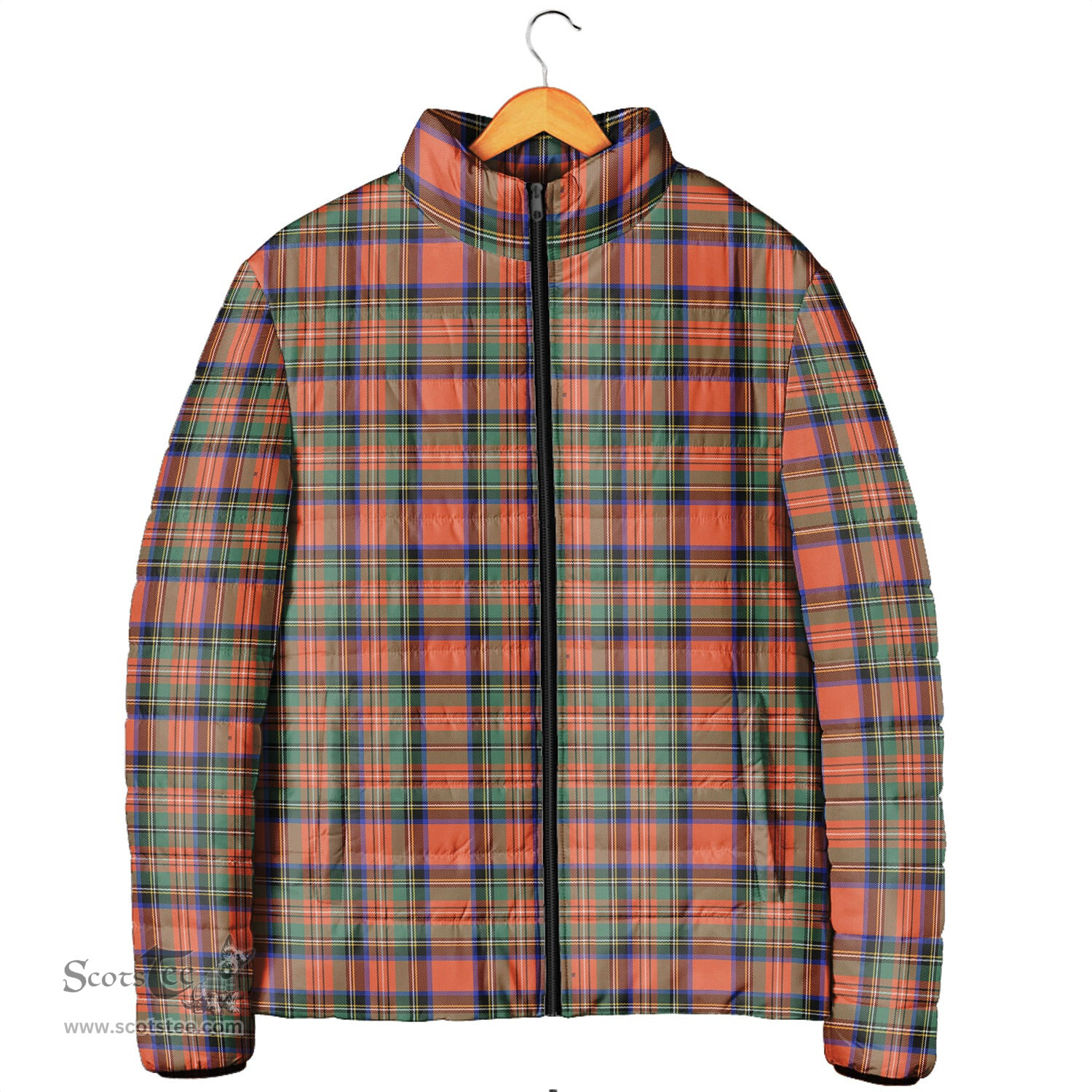 Scottish Stewart Royal Ancient Clan Tartan Padded Jacket - Tartan Plaid Jacket Scotstee Shop - Tartan Plaid - scotstee.com