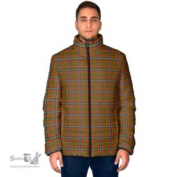 Scottish Seton Hunting Modern Clan Tartan Padded Jacket - Tartan Plaid Jacket Scotstee Shop - Tartan Plaid - scotstee.com