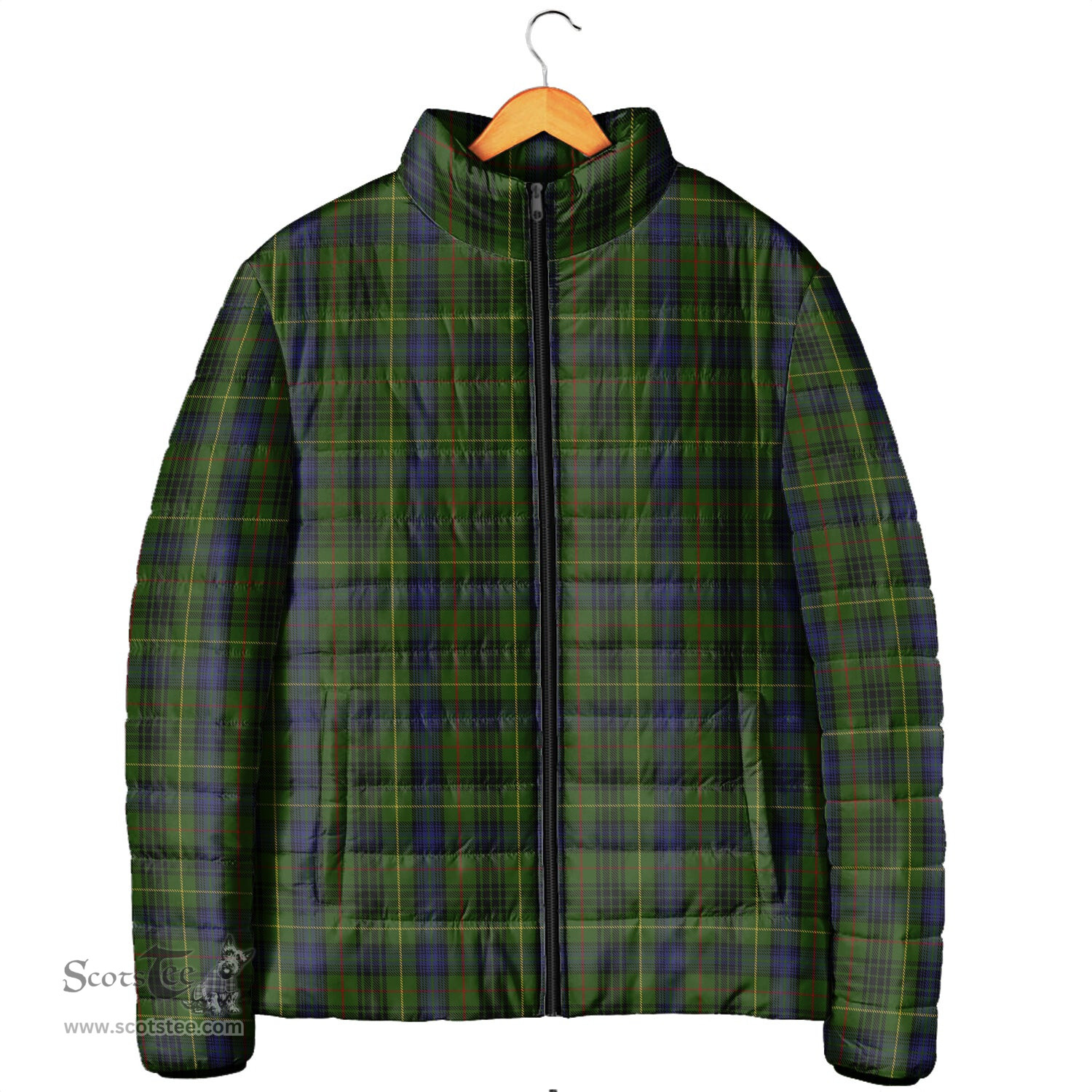 Scottish Stewart Hunting Clan Tartan Padded Jacket - Tartan Plaid Jacket Scotstee Shop - Tartan Plaid - scotstee.com