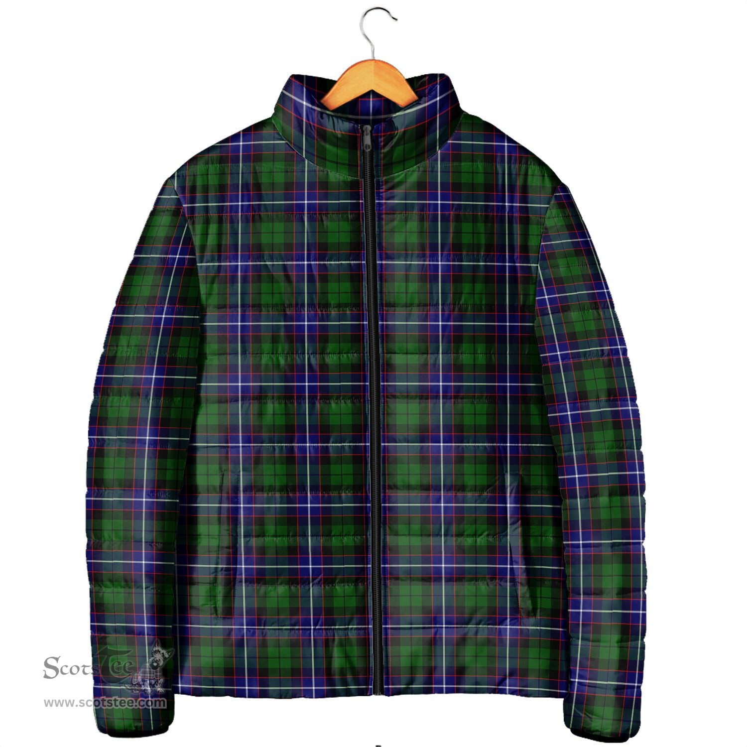 Scottish Russell Modern Clan Tartan Padded Jacket - Tartan Plaid Jacket Scotstee Shop - Tartan Plaid - scotstee.com