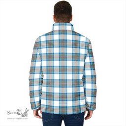 Scottish Stewart Muted Blue Clan Tartan Padded Jacket - Tartan Plaid Jacket Scotstee Shop - Tartan Plaid - scotstee.com