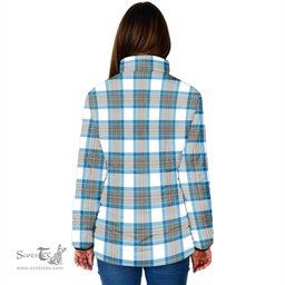 Scottish Stewart Muted Blue Clan Tartan Padded Jacket - Tartan Plaid Jacket Scotstee Shop - Tartan Plaid - scotstee.com