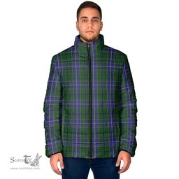 Scottish Wishart Hunting Clan Tartan Padded Jacket - Tartan Plaid Jacket Scotstee Shop - Tartan Plaid - scotstee.com