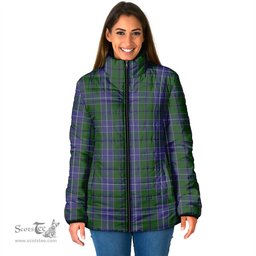 Scottish Wishart Hunting Clan Tartan Padded Jacket - Tartan Plaid Jacket Scotstee Shop - Tartan Plaid - scotstee.com