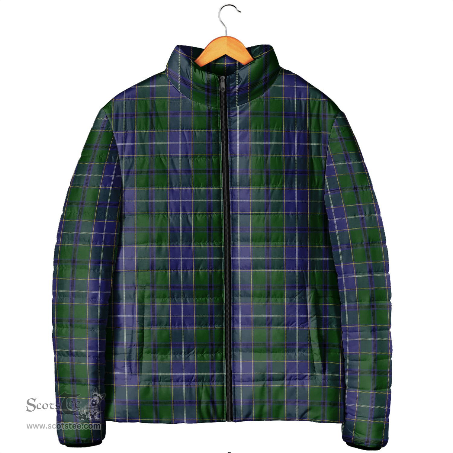 Scottish Wishart Hunting Clan Tartan Padded Jacket - Tartan Plaid Jacket Scotstee Shop - Tartan Plaid - scotstee.com