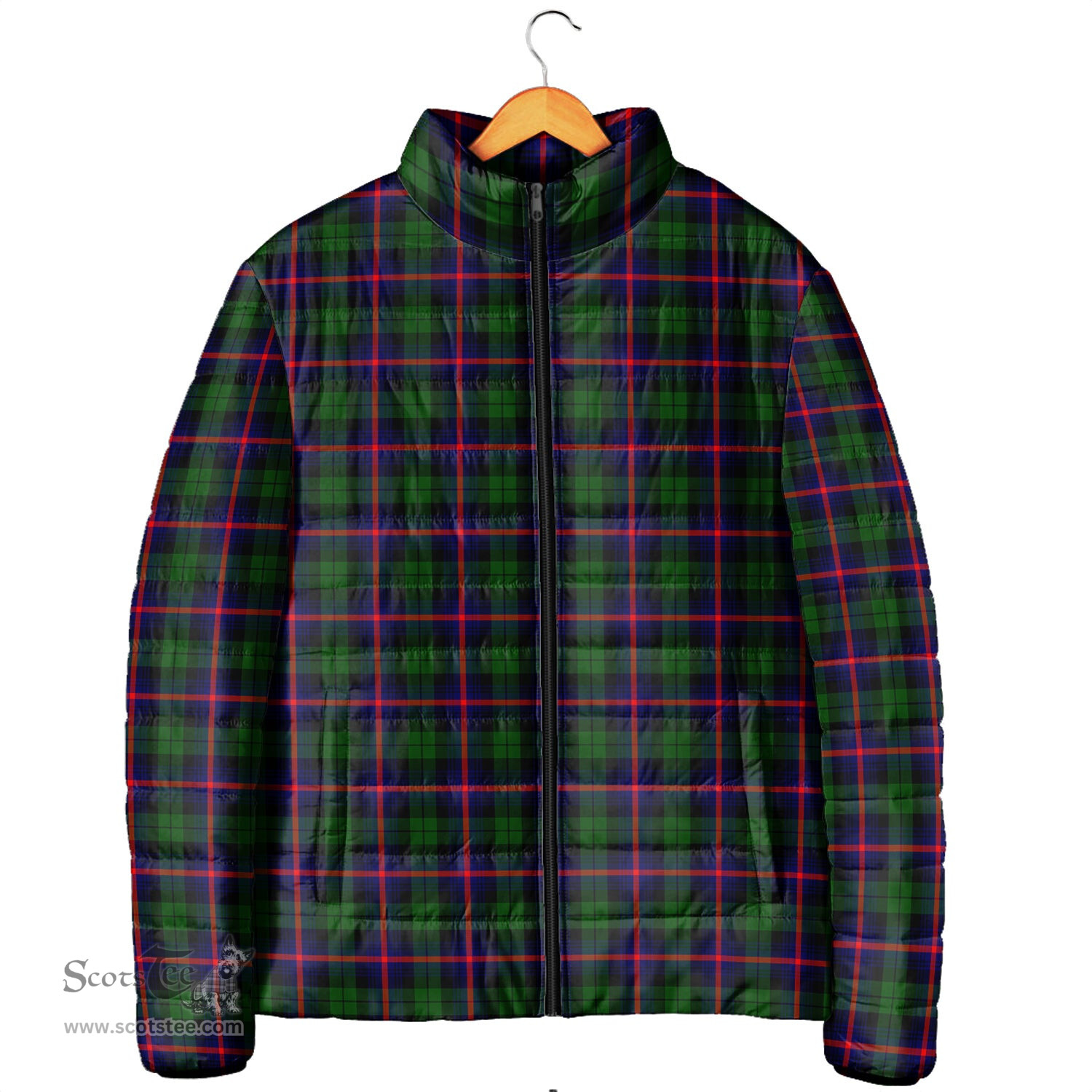 Scottish Urquhart Modern Clan Tartan Padded Jacket - Tartan Plaid Jacket Scotstee Shop - Tartan Plaid - scotstee.com